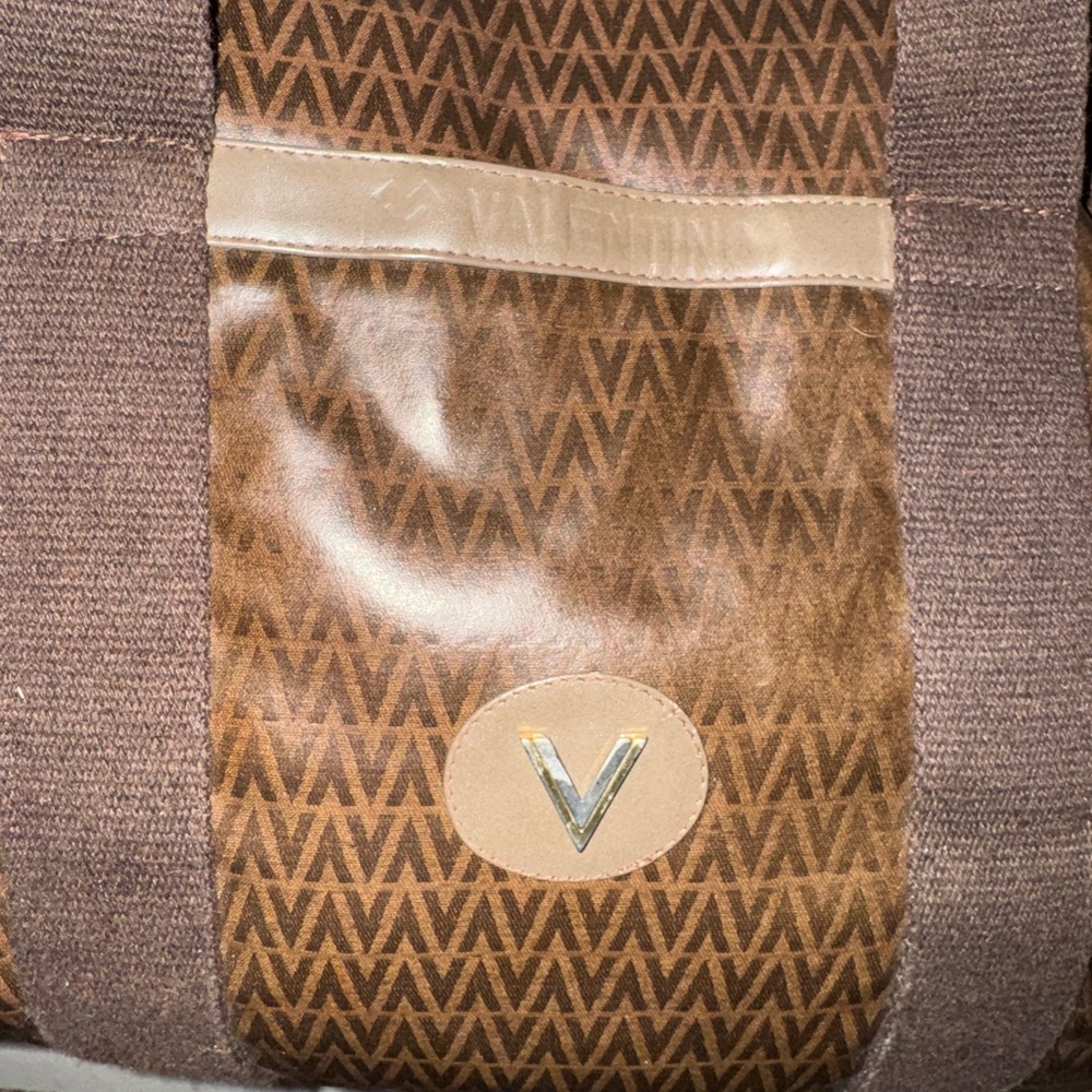 Valentino Brown Patterned Men's Bag